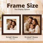 Solid Wood 12x12 Picture Frame Beaded Frame - Image 3