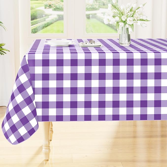 Smiry Rectangle Table Cloth, Waterproof Vinyl Tablecloth by Smiry