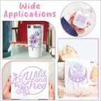 Tintnut Boho Permanent Vinyl Roll 12in x 5ft Pale Lilac Adhesive Vinyl | Solid - Image 6