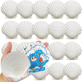20 PCS Natural Scallop Shells for Crafts, 3-4 inches White Seashells for DIY by DOODLEBEAN
