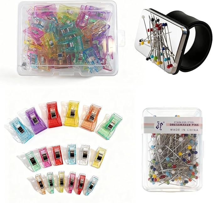 XWCSEWING Sewing Quilting Seam Kits and supplies-100 Pcs Plastic Sewing Clips by Unknown