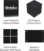 SimbaLux Acrylic Sheet Black Opaque Cast Plexiglass 12”x12” 1/4” Thick 6mm | - Image 6