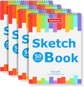 4 Pack 9x12 Sketch Book Spiral Bound, 50 Sheets Each 100gsm/68lb Acid-Free by Hapikalor