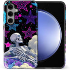 for Samsung Galaxy S24 Plus Case, Skull Star Collage Pattern Glossy 2 in 1 - Image 2