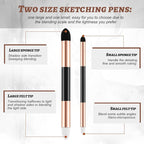 Kosiz 6 Pcs Blending Sponge Pen Double Headed Rub and Buff Washable Sketch - Image 3