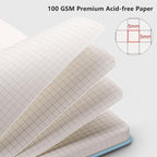 RETTACY Graph Grid Paper Notebook, 192 Pages, A5 Size | 5 Squares per Inch - Image 3