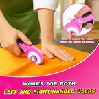 DIYSELF 45mm Rotary Cutter for Fabric, Safety Lock Ergonomic Handle, Quilting - Image 4