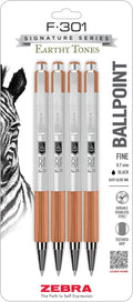 Zebra Pen F-301 Signature Series Retractable Ballpoint Pen, Stainless-Steel by ZebraPen