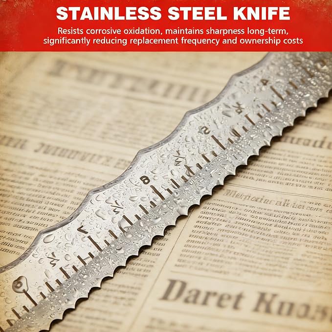 Insulation Knife with Measuring Scale, Stainless Steel Double-Sided Serrated - Image 6