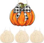 Unfinished Fall Wreaths Wood Crafts to Paint Set of 3, Unfinished Wood Cutouts by Sereliy
