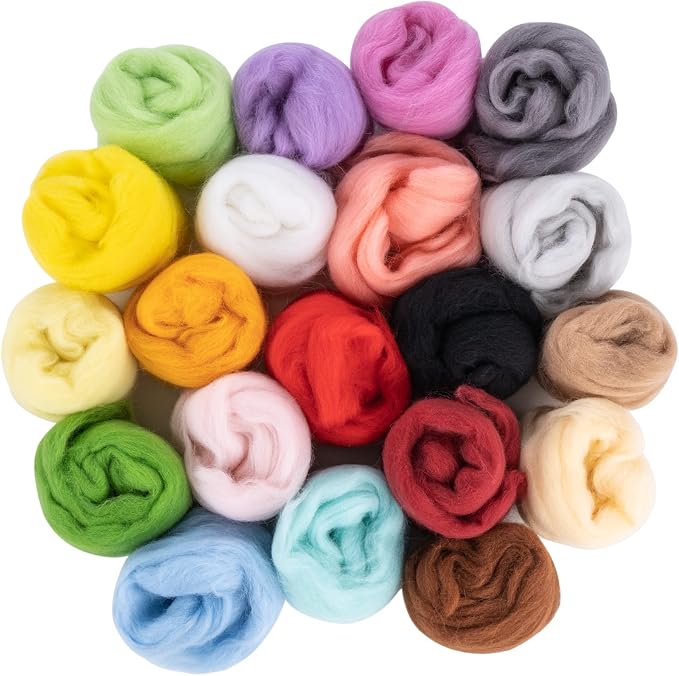 20 Colors Wool Roving 10g per, 7.05oz Total Needle FeltingWool DIY Craft | - Image 8