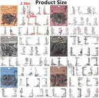 180PCS Vintage Transparent Border Landscape Scrapbooking Stickers - Image 2