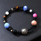 Women Stone Bead Charm Bracelet Universe Galaxy the Eight Planets Nine Planets - Image 6