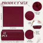 Suhine 100% Cotton Solid Bandanas Blank Bandanas Multifunctional Headband Scarf - Image 2