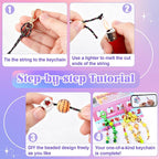TOHONGADON 1501 Pcs DIY Bag Charm Kit, Colorful Keychain Making Kit, - Image 3
