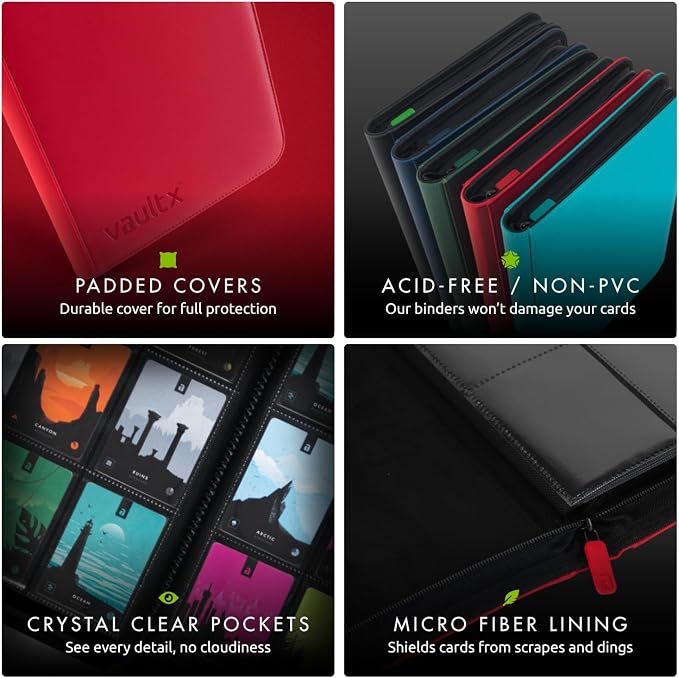 Vault X 4 Pocket Zip Trading Card Binder 160 Cards Exo-Tec | Holds 160 - Image 7
