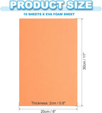 PATIKIL EVA Foam Sheet 10Pcs 12x8 Inch 2mm Thick Orange | Easy Cutting EVA Foam - Image 2