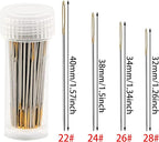120pcs Cross Stitch Needles +2 Needle Threader Golden Color Large Eyes Cross - Image 2