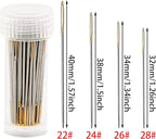 100pcs Cross Stitch Needles +2 Needle Threader Golden Color Large Eyes Cross - Image 2