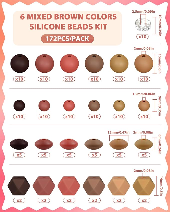 FIVEIZERO 172PCS Silicone Beads - Image 2