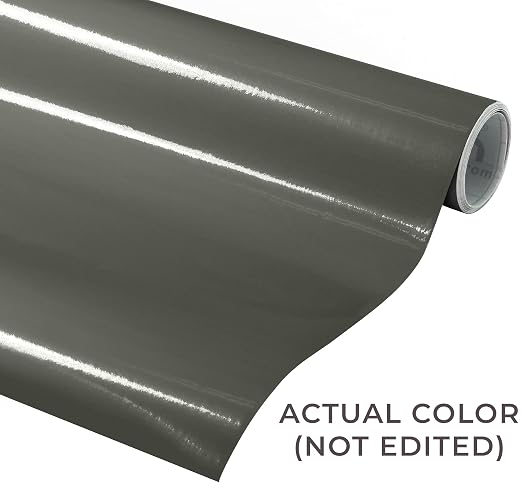 VViViD DECO65 Dark Grey Gloss Permanent Adhesive Craft Vinyl - Image 2