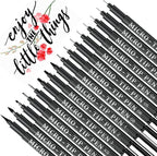 Tebik 16 Pack Calligraphy Pens, Hand Lettering Pens, Brush Markers Black Ink - Image 7