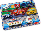 Melissa & Doug Vehicles Wooden Chunky Puzzle, Educational Screen Free Activity - Image 4
