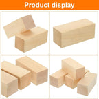 MECCANIXITY 4Pcs Basswood Carving Block, 1.6"x1.6"x4" Square Wooden Dowels - Image 4