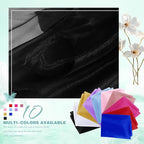 VACVELT Black Sheer Organza Fabric by The Yard 60" Wide | Semi-Transparent - Image 3