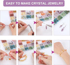 QUEFE 40 Colors Crystal Beads for Jewelry Making Crystal and Gemstone Beads - Image 5