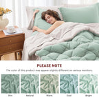 MUXHOMO 7 Pieces Full Comforter Set, Reversible Bed in a Bag Full Size - Image 4