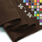 Chocolate Brown Felt Fabric 36" X 36", 1.6mm Thick Soft and Durable Flexible by FANOMMI