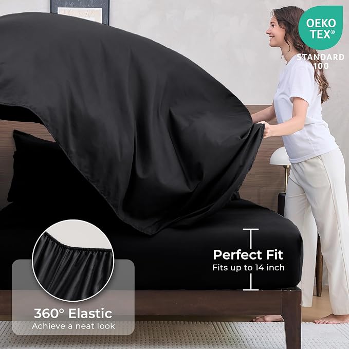 HEVUMYI Black Queen Comforter Set - Image 5