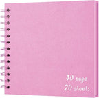 DIY Scrapbook Album 8x8 Inch, Hardcover Kraft Paper Scrap Book Photo Album by Sprsthai