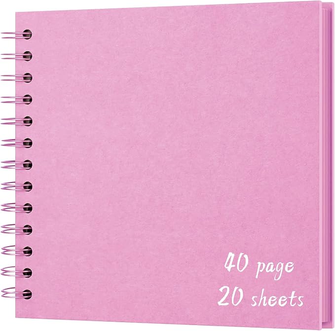 DIY Scrapbook Album 8x8 Inch, Hardcover Kraft Paper Scrap Book Photo Album by Sprsthai