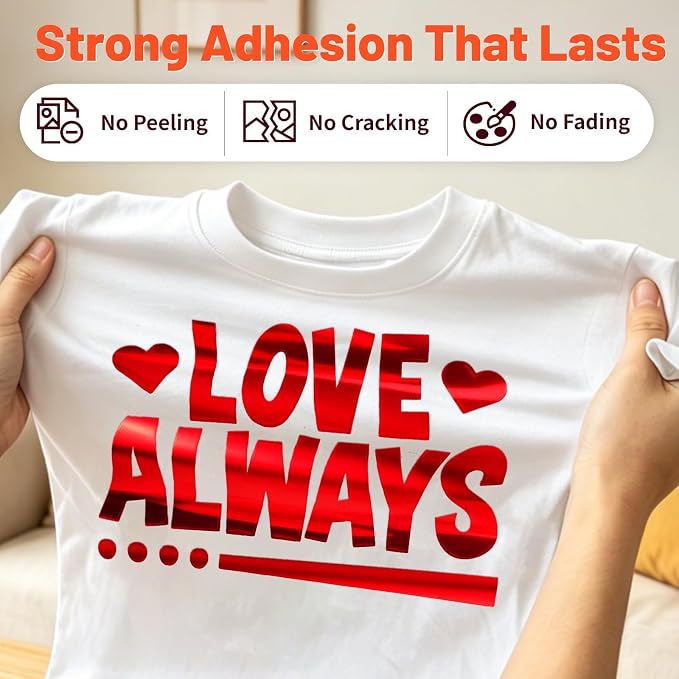 TECKWRAP Metallic Red Heat Transfer Vinyl - Image 5