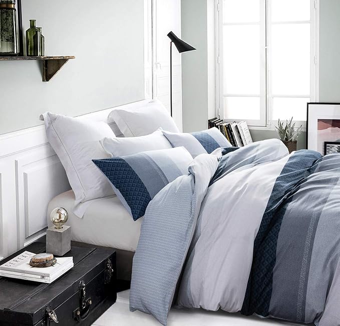 SLEEPBELLA Duvet Cover Twin Set 600 Thread Count Cotton Bedding Set - Image 2