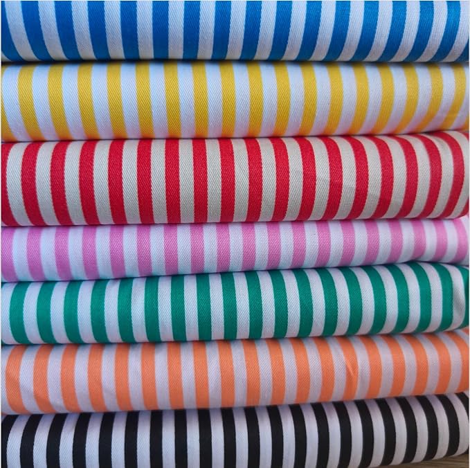 7PCS 9.8" x 9.8" Quilting Fat Quarters Fabric Bundles, by Unknown