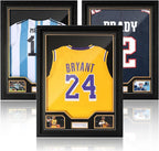 JupDec Jersey Frame Display Case 3 Pack, Large Clear Acrylic Shadow Box by JupDec