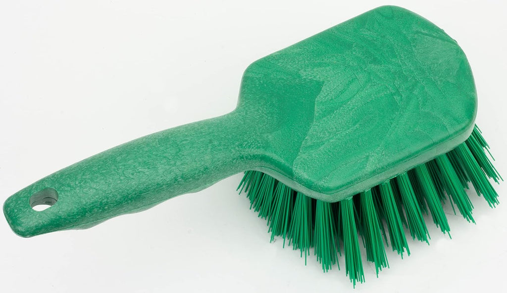 SPARTA 40541EC09 Plastic Scrub Brush, Utility Brush, Kitchen Brush With Hanging Hole For Cleaning, 8 Inches, Green