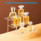 HENABLE Acrylic Display Risers, Acrylic Perfume Stand Organizer, Tabletop Use - Image 2
