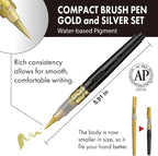 Kuretake Fude Brush Pen Compact CHUJI, Medium tip marker, - Image 2