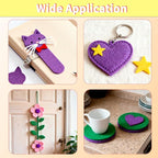 120 Pcs Craft Felt Sheets, 4 x 4 inch Soft Felt Squares - Image 6
