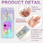 42/84/126 Pcs Beadable Keychain Bars Bulk Blank DIY Beaded Keychain Making - Image 4