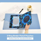 Blue Basketball Pencil Pouch for 3 Ring Binder, 2 Pack Waterproof Pencil Bags - Image 4