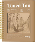 SuFly Toned Tan Sketch Pad, 8 1/2 x 11 Sketchbook, 60 Sheets - 90lb/150gsm by SuFlyDirect