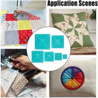 6 PCS 6 Size Acrylic Square Quilting Template Set 1-6Inch Accurate Cutting - Image 5