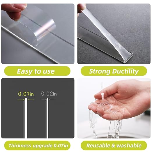 Aylaa Double Sided Tape Heavy Duty, 1.18"x120" Nano Double Sided Adhesive Tape - Image 6