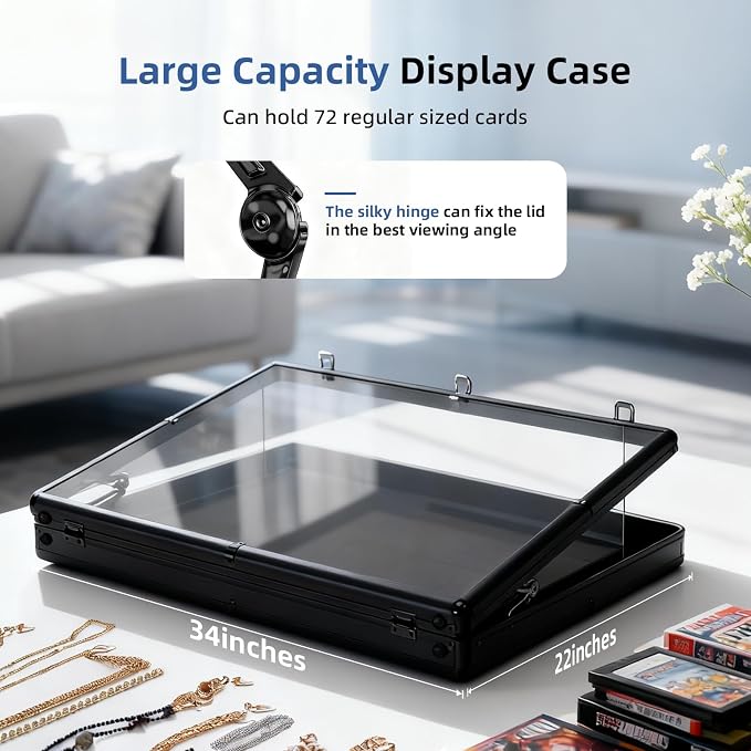 Portable Card Show Display Case 34"x22", Aluminum Trade Show Display Case - Image 5