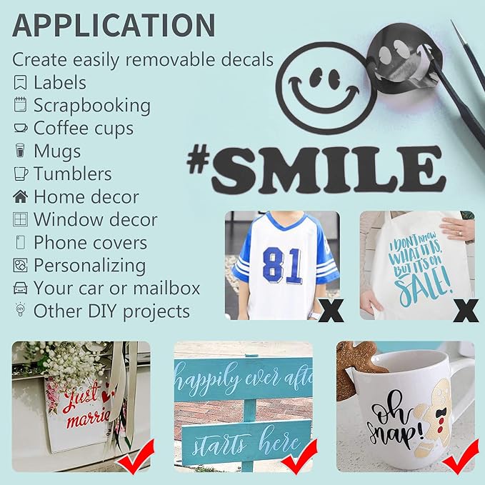 Lya Vinyl Matte Black Permanent Vinyl Roll, Window & Home Decal - Image 5
